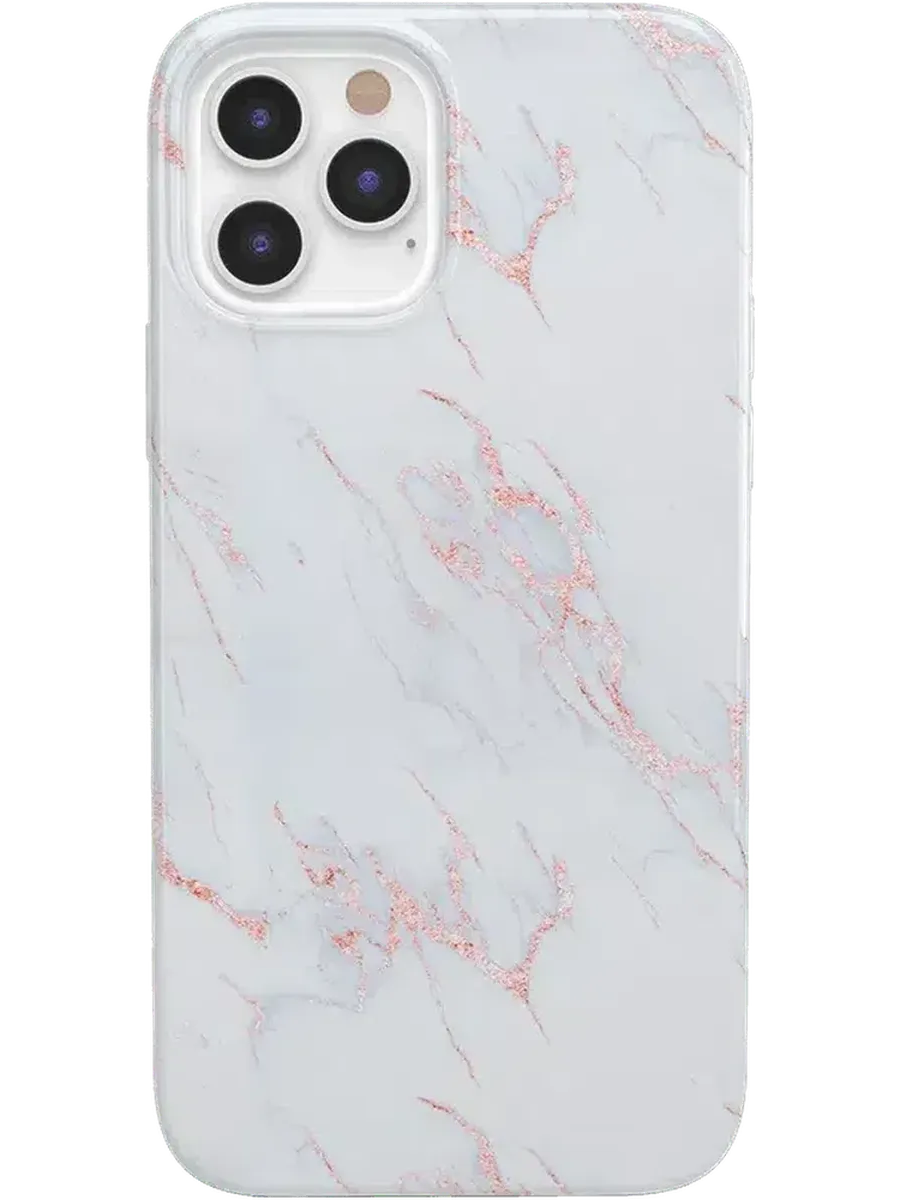 Subtle Blush | White and Pink Marble Case